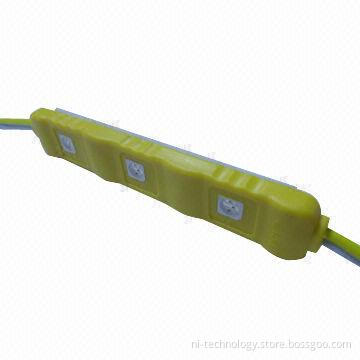 3-piece Water-resistant 5050 SMD LED Injection Module, 5 Colors, Yellow/White/Red/Blue/Green